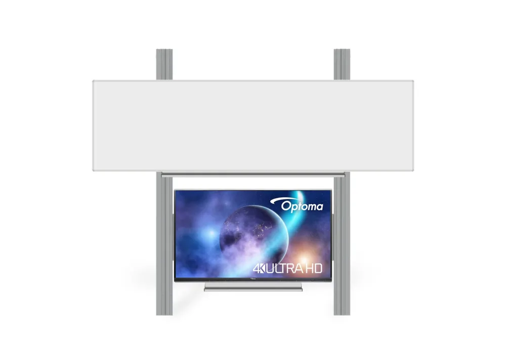 Interaktivní sestava LCD panel s přední krycí tabulí na PYLONU AL